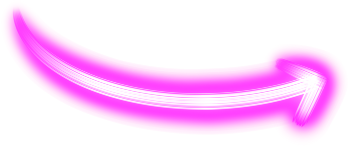 Pink neon wavy arrow